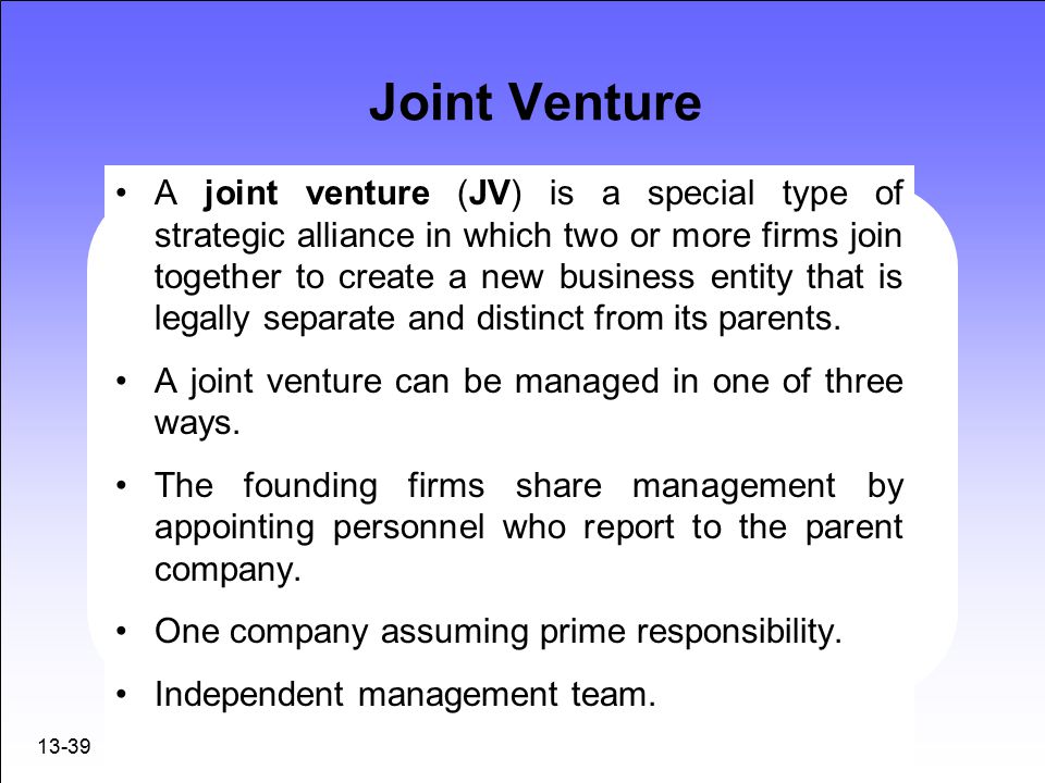 joint venture business plan ppts
